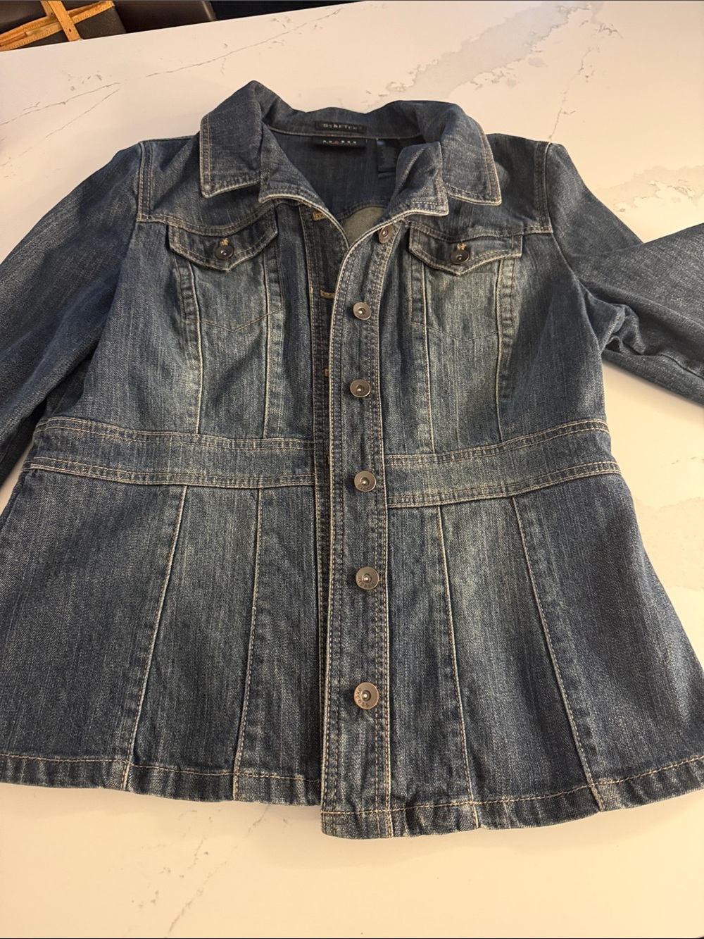 Axcess Blue Denim Button-Front Jean Jacket